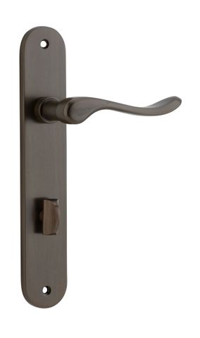 Door TRA10924P85 Lever Stirling Oval Priv Pr Sb Ctc85mm H240xw40xp64mm