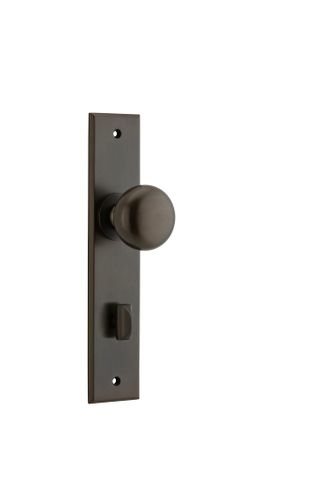 Iver Cambridge Knob Chamfered Plate Furniture Privacy Kit No Latch