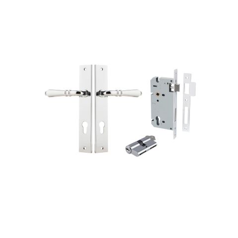 Dr TRA11700KENTR60KK Lvr Srlt Rectg Euro Polished Chrome H240XW38XP55 Entr Kit