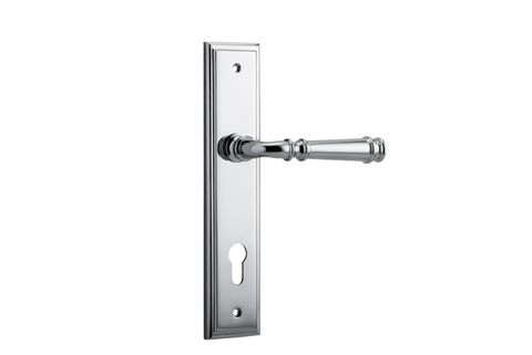 Door TRA11742E85 Lever Verona Stepped Euro Pc Ctc85mm H240xw50xp59mm