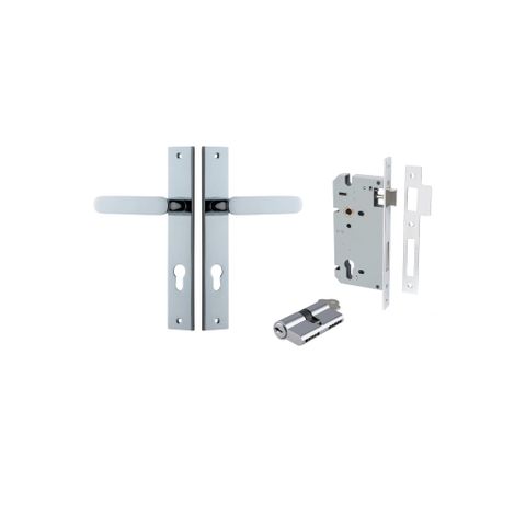 Iver TRA11748KENTR60KK Door Lever Bronte Rectangular Euro Pair Polished Chrome