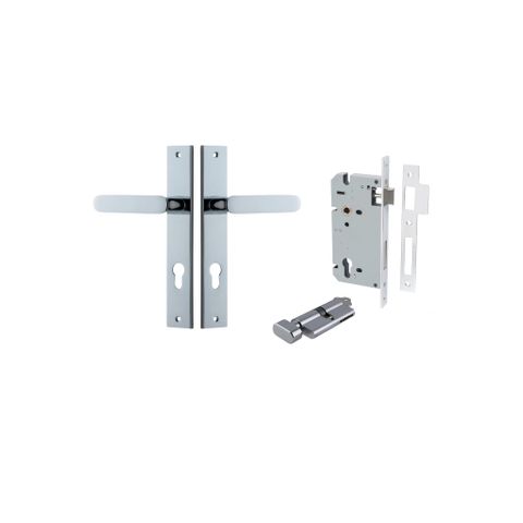 Iver TRA11748KENTR60KT Door Lever Bronte Rectangular Euro Pair Polished Chrome