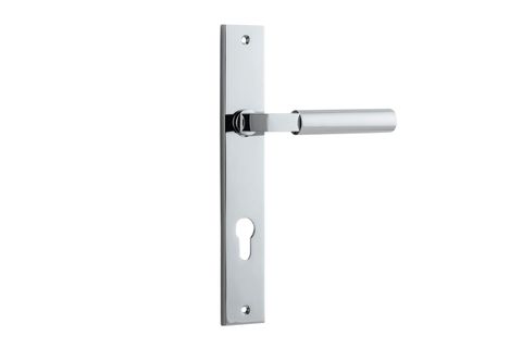 Door TRA11750E85 Lever Berlin Rectangular Euro Polished Chrome Ctc85mm