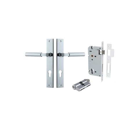 Iver TRA11750KENTR60KK Door Lever Berlin Rectangular Euro Pair Polished Chrome