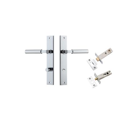 Door TRA11750KPRIV60 Lever Berlin Rectangular Privacy Polished Chrome CTC85