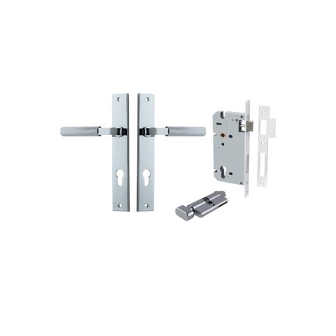 Door TRA11752KENTR60KT Lever Brunswick Rectangular Euro Pair Polished Chrome