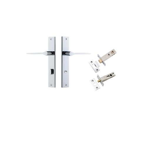 Door TRA11754KPRIV60 Lever Como Rectangular Privacy Polished Chrome Ctc85mm