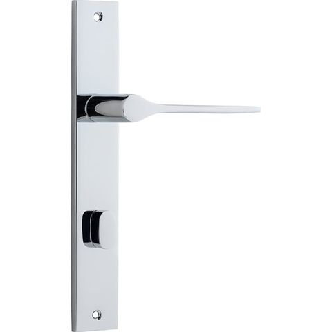 Door TRA11754P85 Lever Como Rectangular Privacy Polished Chrome Ctc85mm