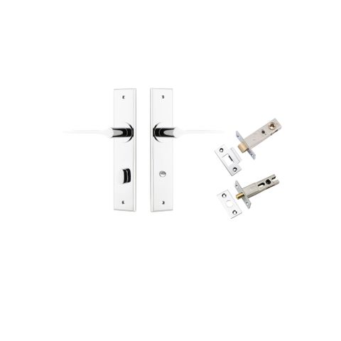 Door TRA11758KPRIV60 Lever Como Chamfered Privacy Polished Chrome Ctc85mm