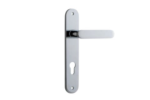 Iver TRA11764E85 Door Lever Bronte Oval Euro Polished Chrome Ctc85mm
