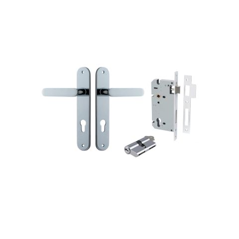 Door TRA11764KENTR60KK Lever Bronte Oval Euro Pair Polished Chrome Ctc85mm