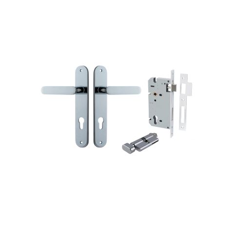 Door TRA11764KENTR60KT Lever Bronte Oval Euro Pair Polished Chrome Ctc85mm