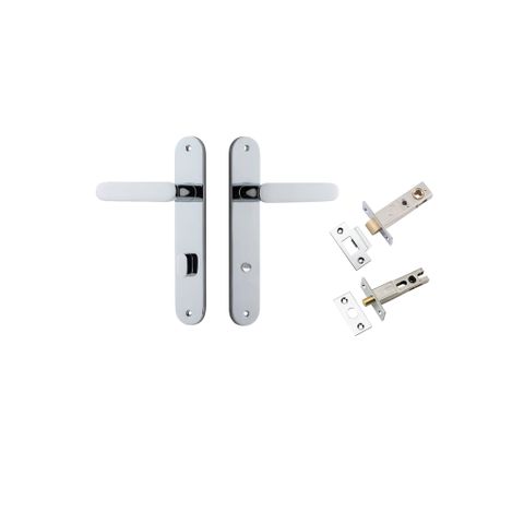 Iver TRA11764KPRIV60 Door Lever Bronte Oval Privacy Polished Chrome Ctc85mm