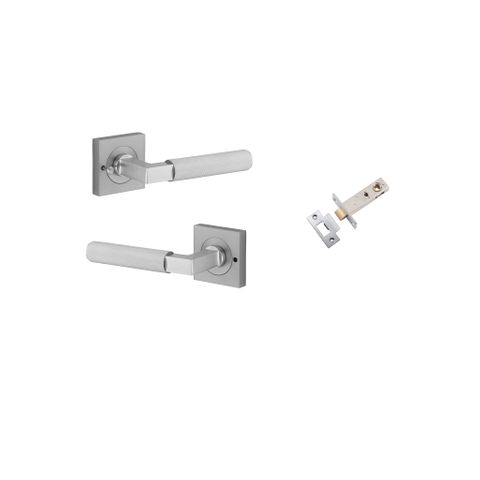 Iver TRA0425KIBPRIV60 Brunswick Door Lever Square Rose Inbuilt Privacy Kit Bc