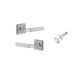 Iver TRA0425KIBPRIV60 Brunswick Door Lever Square Rose Inbuilt Privacy Kit Bc