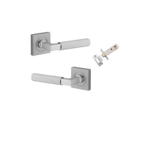 Iver TRA0425KPASS60 Brunswick Door Lever Square Rose Passage Kit Bc