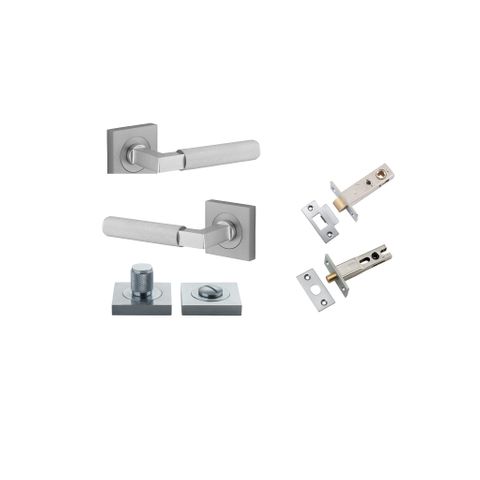 Iver TRA0425KPRIV60 Brunswick Door Lever Square Rose Privacy Kit Bc