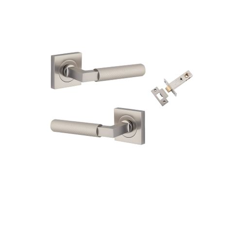 Iver TRA0429KPASS60 Brunswick Door Lever Square Rose Passage Kit SN