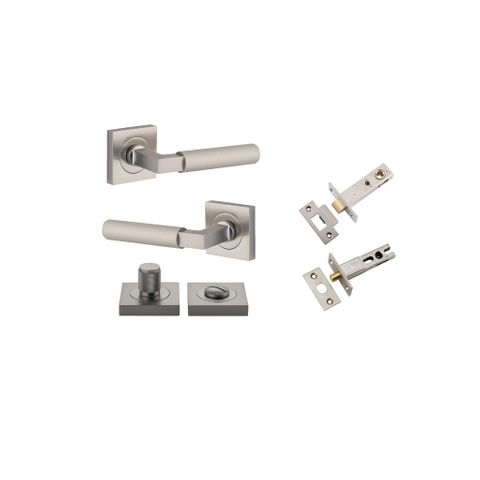 Iver TRA0429KPRIV60 Brunswick Door Lever Square Rose Privacy Kit SN