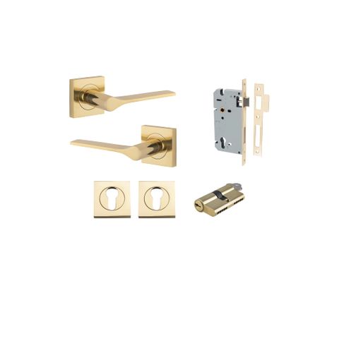 Iver Como Square Rose Entrance Lever Kit (Key/Key)