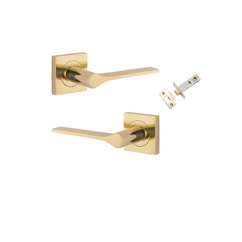 Iver Como Square Rose Passage Lever Kit W/ Latch