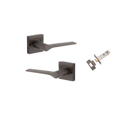 Iver TRA0431KIBPRIV60 Como Door Lever Square Rose Inbuilt Privacy Kit SB
