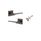 Iver TRA0431KIBPRIV60 Como Door Lever Square Rose Inbuilt Privacy Kit SB