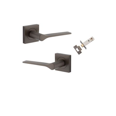 Iver TRA0431KPASS60 Como Door Lever Square Rose Passage Kit SB