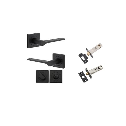 Iver TRA0433KPRIV60 Como Door Lever Square Rose Privacy Kit MB