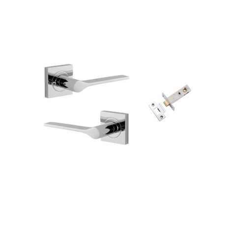 Iver TRA0434KIBPRIV60 Como Door Lever Square Rose Inbuilt Privacy Kit PC