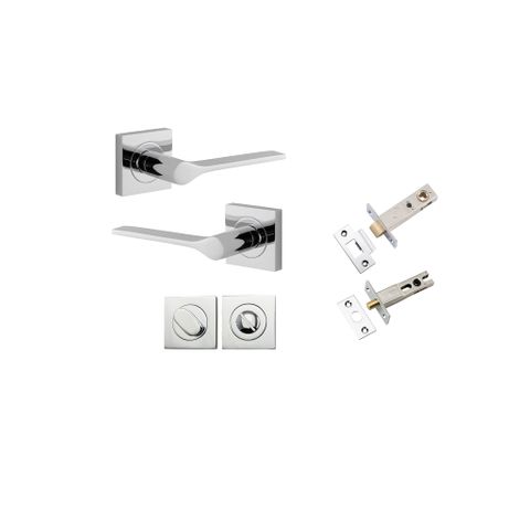 Iver TRA0434KPRIV60 Como Door Lever Square Rose Privacy Kit PC