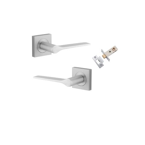 Iver TRA0435KPASS60 Como Door Lever Square Rose Passage Kit Bc