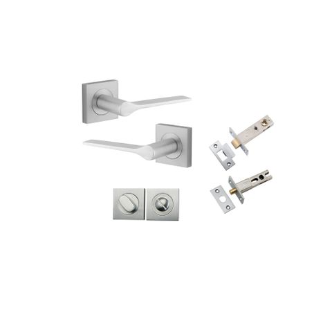 Iver TRA0435KPRIV60 Como Door Lever Square Rose Privacy Kit Bc
