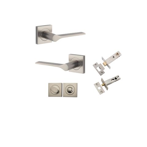 Iver TRA0439KPRIV60 Como Door Lever Square Rose Privacy Kit SN