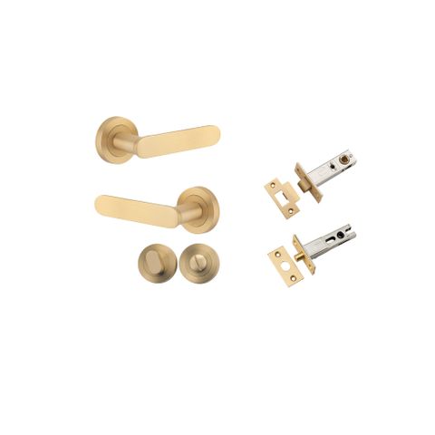 Iver TRA0452KPRIV60 Bronte Door Lever Round Rose Privacy Kit Bb