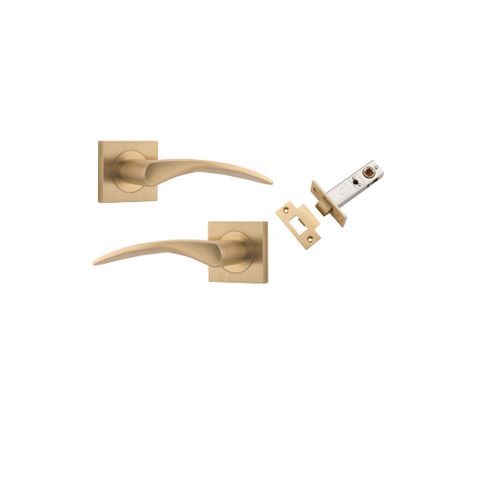 Iver TRA0459KPASS60 Oxford Door Lever Square Rose Passage Kit Bb