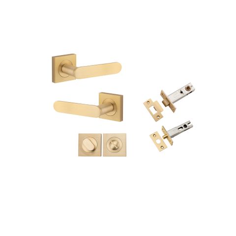 Iver TRA0463KPRIV60 Bronte Door Lever Square Rose Privacy Kit Bb