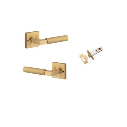 Iver TRA0464KIBPRIV60 Berlin Door Lever Square Rose Inbuilt Privacy Kit Bb