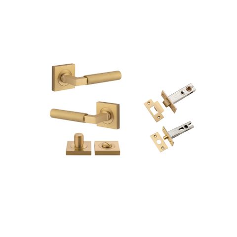 Iver TRA0464KPRIV60 Berlin Door Lever Square Rose Privacy Kit Bb