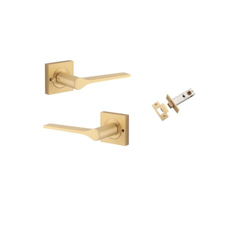 Iver TRA0466KIBPRIV60 Como Door Lever Square Rose Inbuilt Privacy Kit Bb