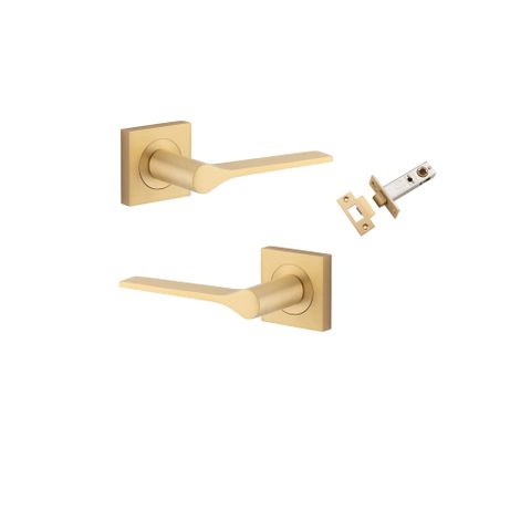 Iver TRA0466KPASS60 Como Door Lever Square Rose Passage Kit Bb