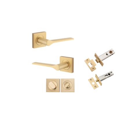 Iver TRA0466KPRIV60 Como Door Lever Square Rose Privacy Kit Bb