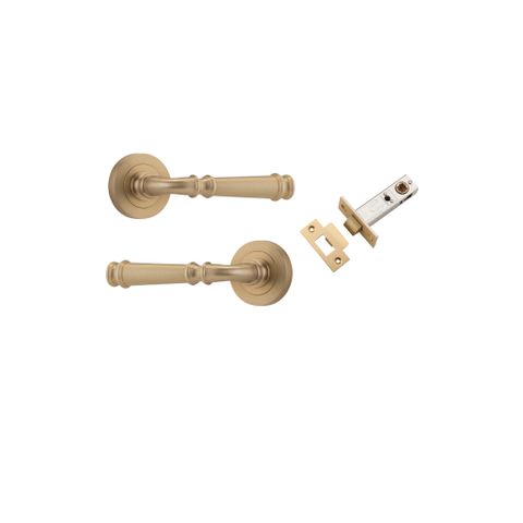 Iver TRA0602KPASS60 Verona Door Lever Round Rose Passage Kit Bb