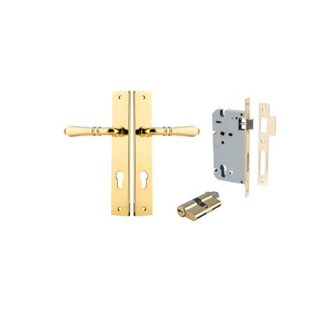 Iver Sarlat Lever Rectangle Entrance Plate Furniture Kit (Key/Key)