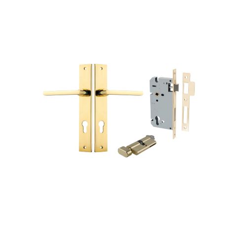 Iver Baltimore Lever Rectangle Plate Furniture Entrance Kit (Key/Turn)