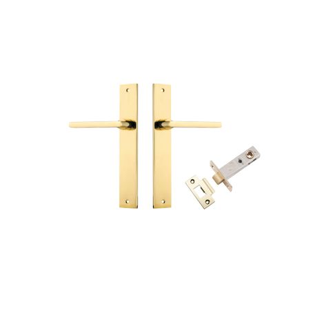 Iver Baltimore Lever Rectangle Plate Furniture Passage Kit W/ Latch