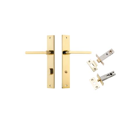 Iver Baltimore Lever Rectangle Plate Furniture Privacy Kit W/ Latch