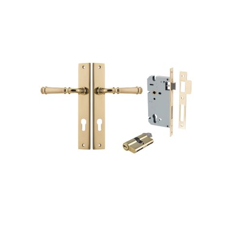 Iver Verona Lever Rectangle Entrance Plate Furniture Kit (Key/Key)
