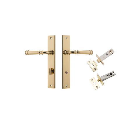 Iver Verona Lever Rectangle Plate Furniture Privacy Kit W/ Latch