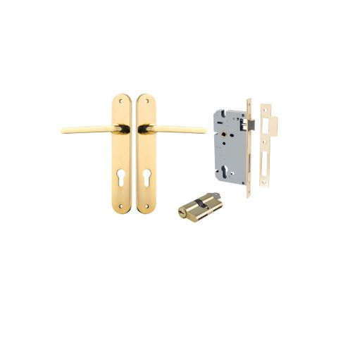 Iver Baltimore Lever Oval Plate Furniture Entrance Kit (Key/Key)